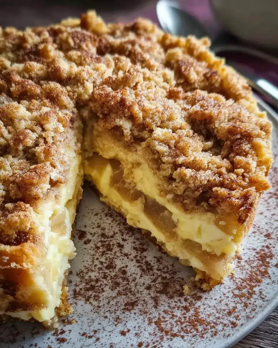 Apfelkuchen mit Puddingstreuseln