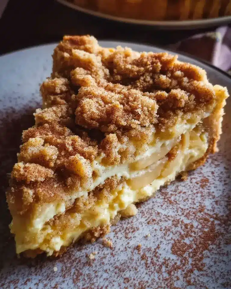 Apfelkuchen mit Puddingstreuseln