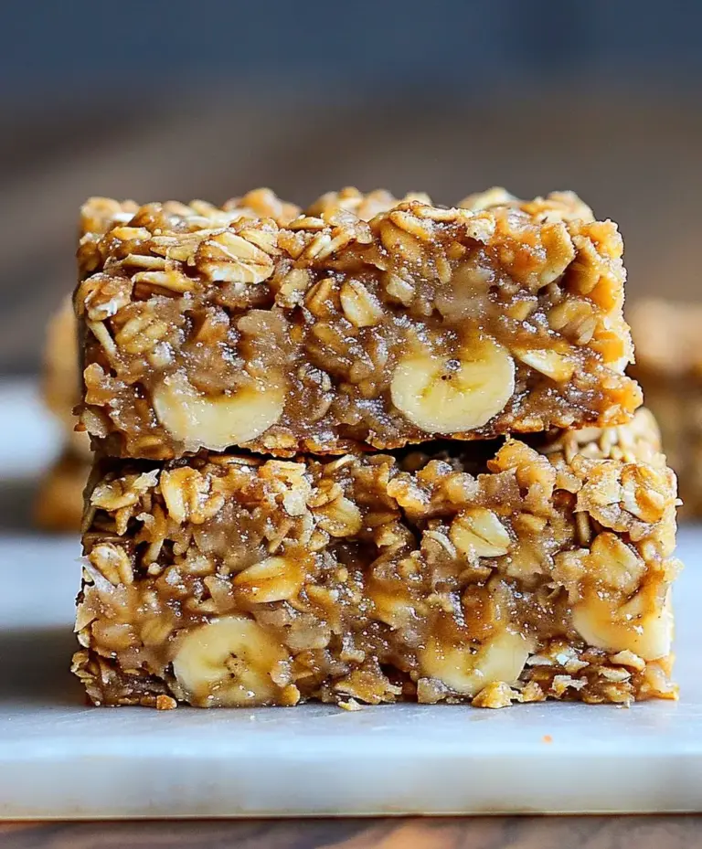 Bananen Haferflocken Riegel gesundes Snacken