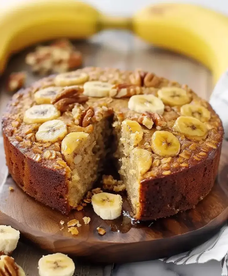 Bananen Nuss Haferflocken Kuchen ohne Zucker