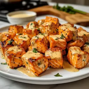 Gebratene Bang Bang Lachs Häppchen
