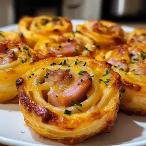 Oster-Schinken und Cheddar-Pinwheels