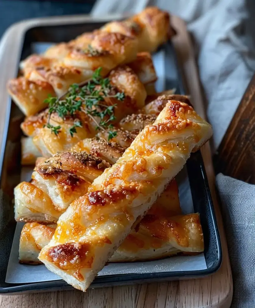 Blätterteigstangen mit Käse rezept