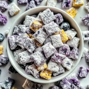 Blaubeer Zitrone Käsekuchen Puppy Chow