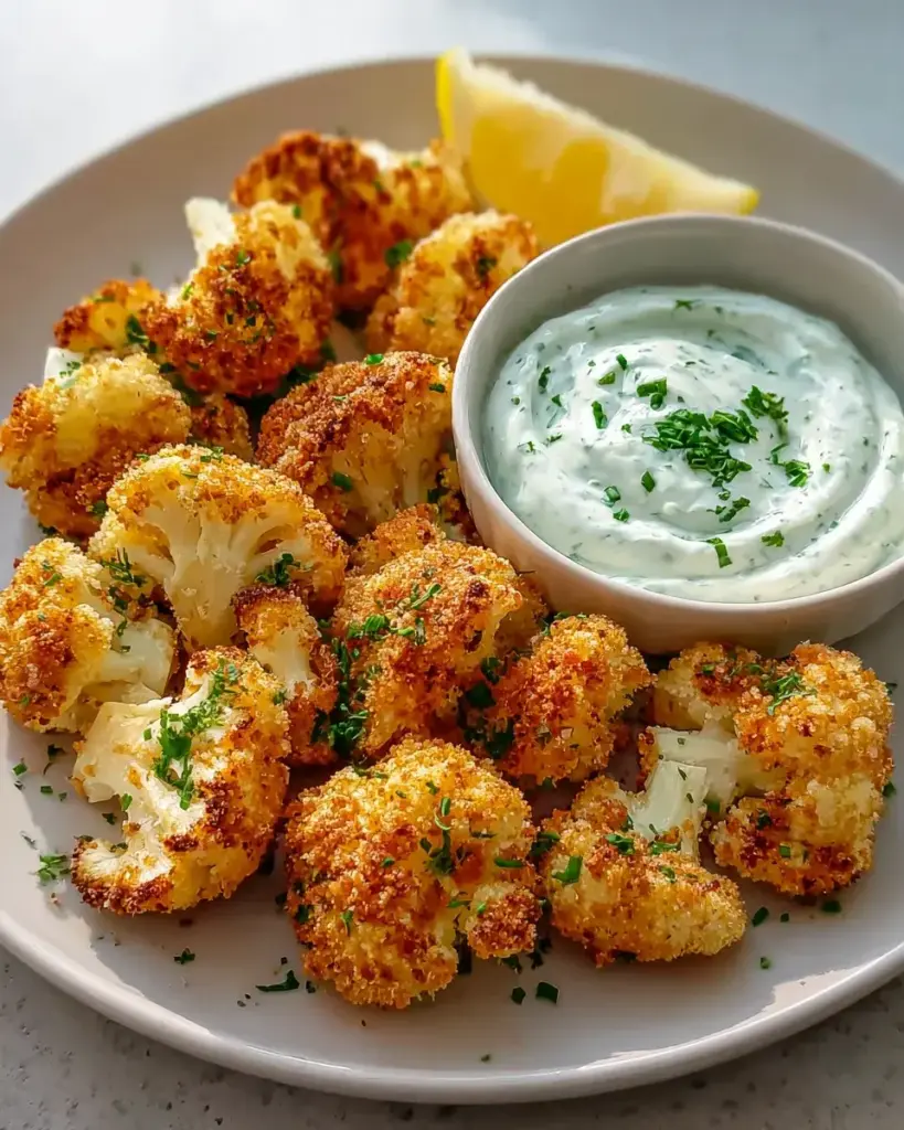 Blumenkohl Airfryer Kräuterquark Rezept
