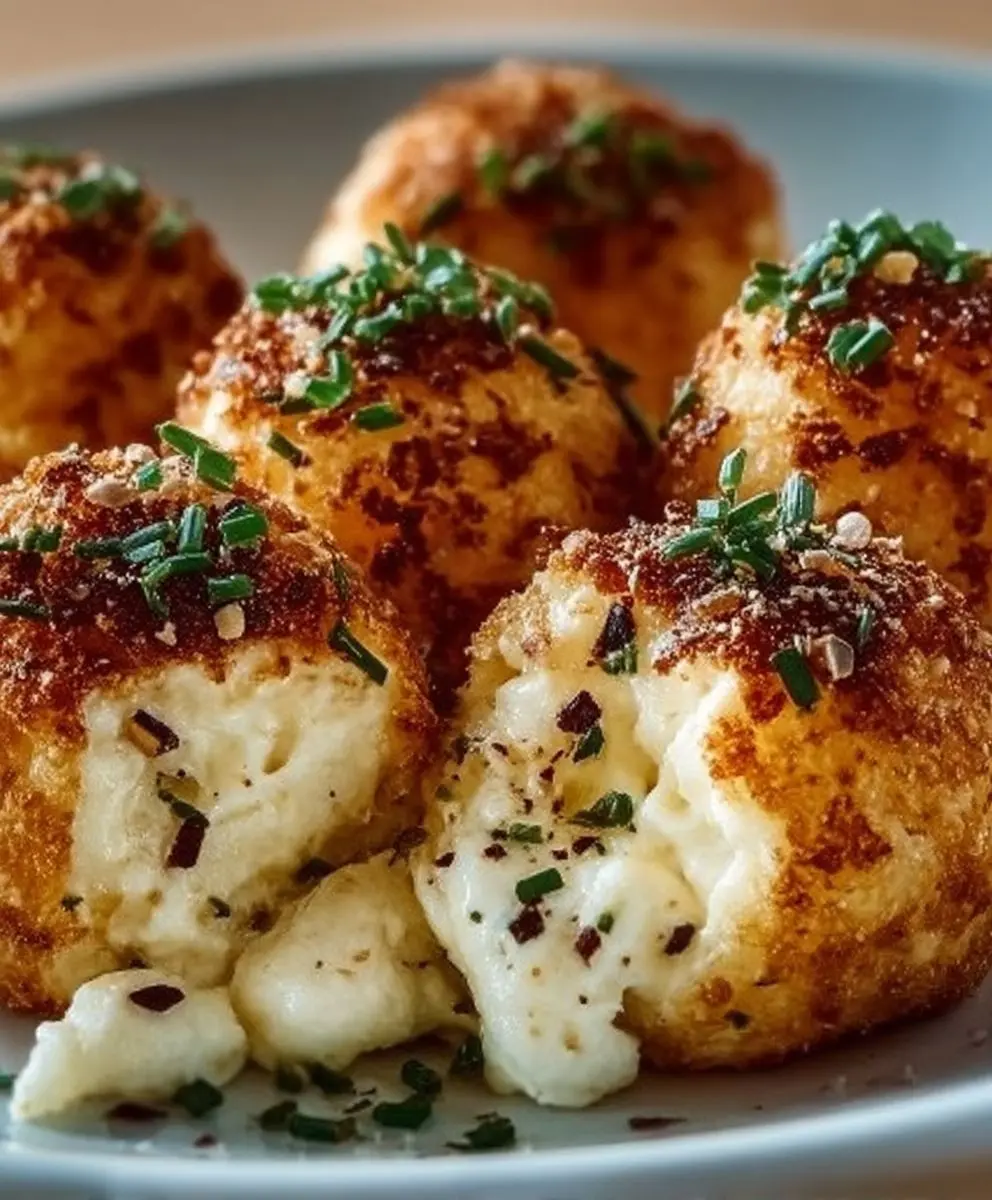 Blumenkohl Mozzarella Bällchen Rezept