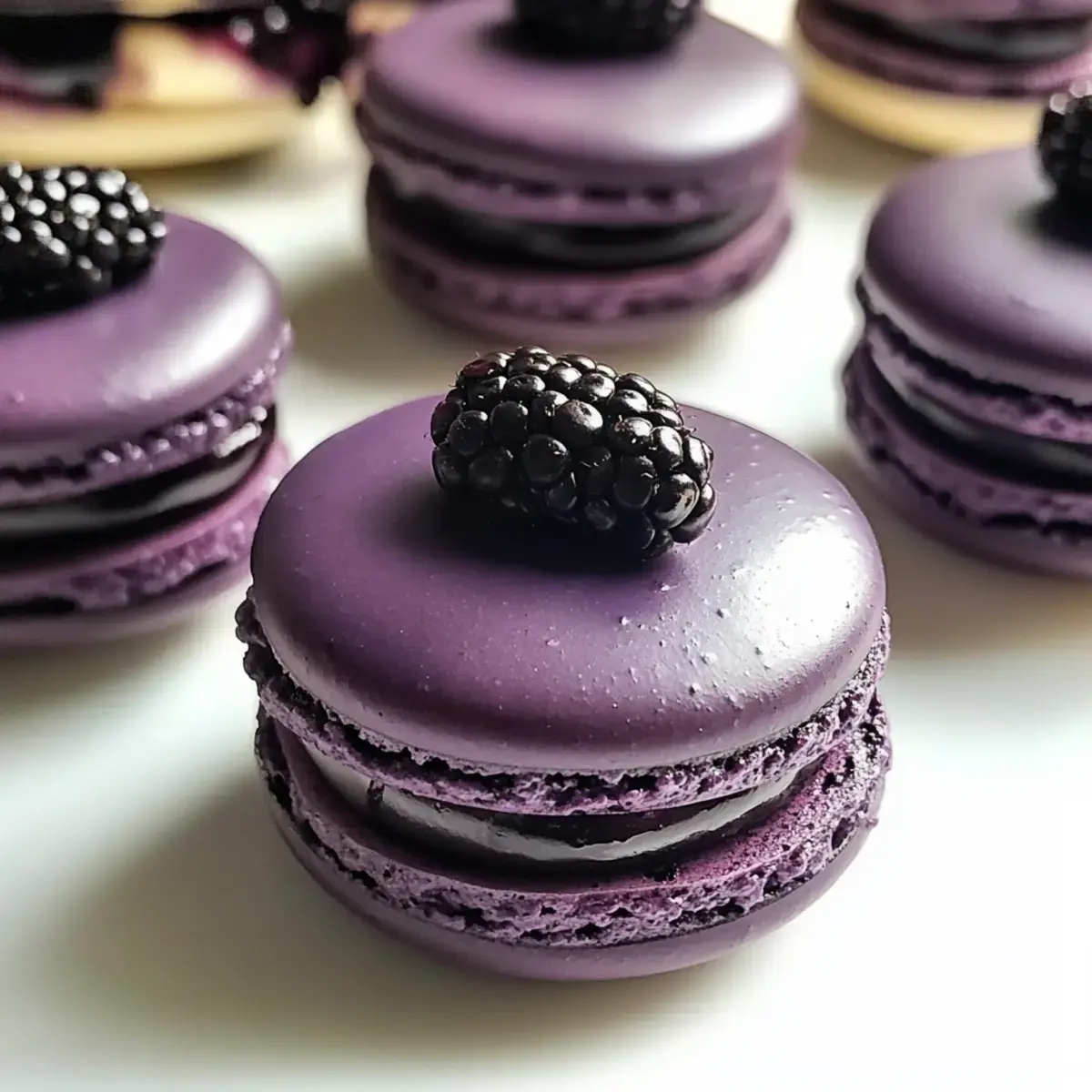 Brombeer Macarons Rezept glutenfrei