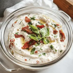 Cremiger Burrata-Dip mit Tomate und Basilikum