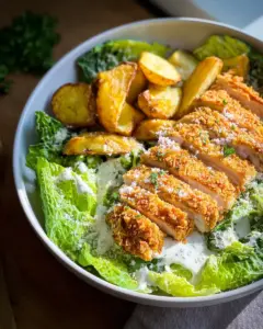 Knusprige Caesar Hähnchen Bowl