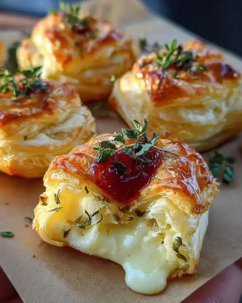 Camembert Blätterteig Häppchen Rezept
