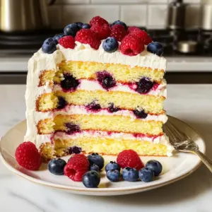 Sommerliche Chantilly-Torte mit frischen Beeren