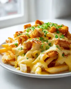 Cheese Stick Loaded Fries mit Käsesauce