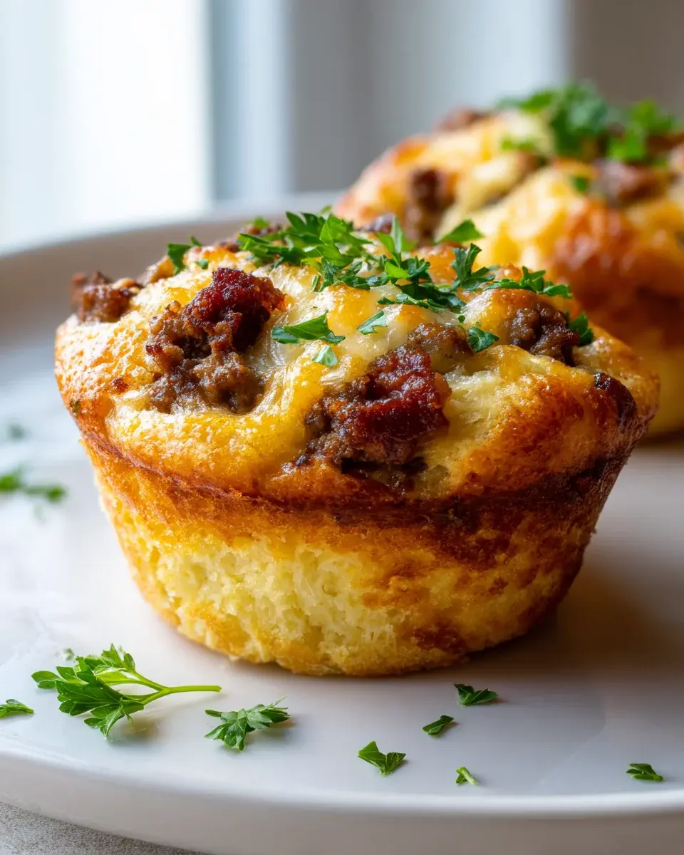 Cheeseburger Muffins Rezept Beef Bacon Pizzateig