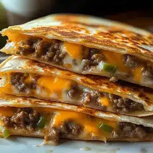 Herzhafte Käseburger-Quesadillas