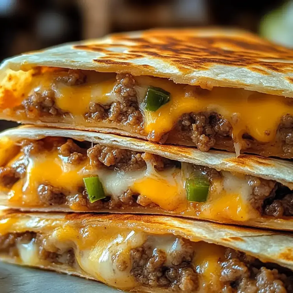 Cheeseburger Quesadilla Rezept