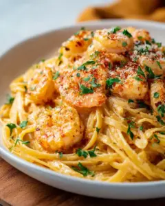 Cremige Knoblauch Garnelen Pasta – Nie wieder trockene Meeresfrüchte!
