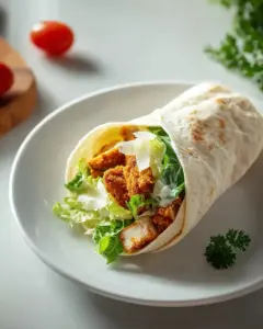 Knusprige Hähnchen Caesar Wraps