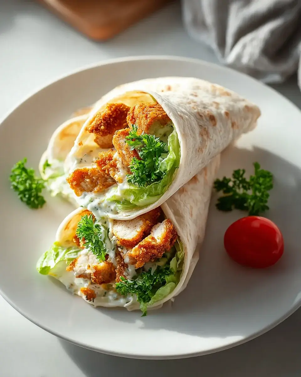 CrispyChickenCaesarWrapRezept