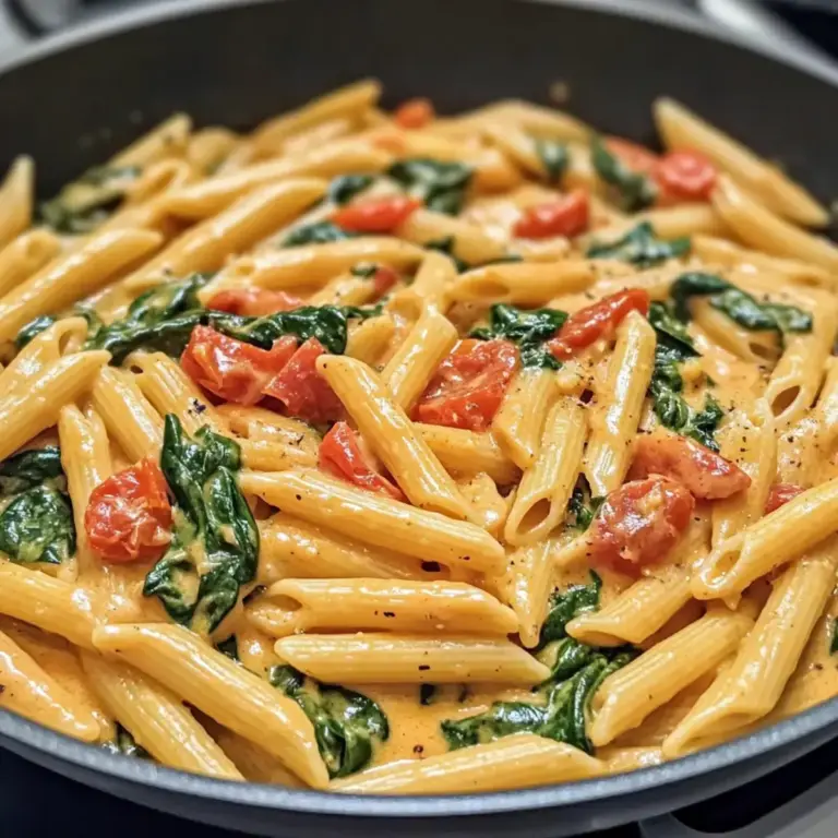 Eintopf Spinat Tomaten Pasta Rezept