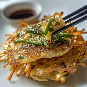 Knackige Enoki-Pilz-Pfannkuchen