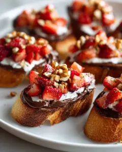 Erdbeer-Dessert-Bruschetta