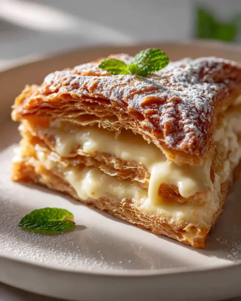 Erdbeer Sahne Kuchen Blätterteig
