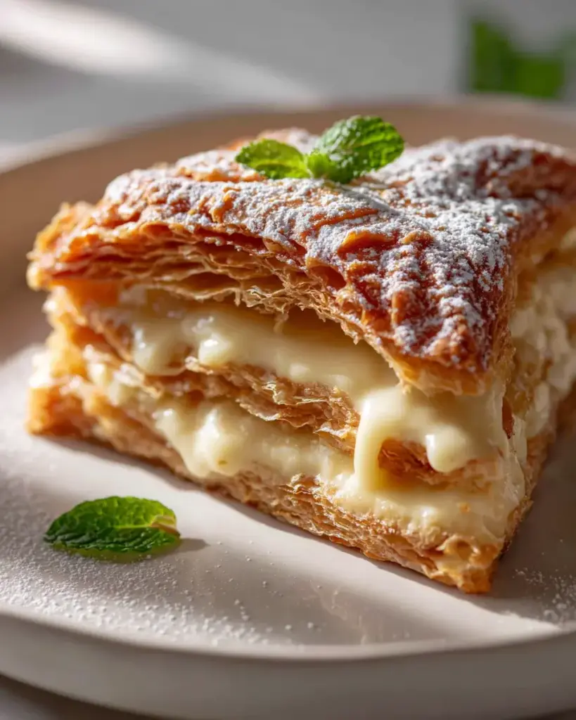 Erdbeer Sahne Kuchen Blätterteig