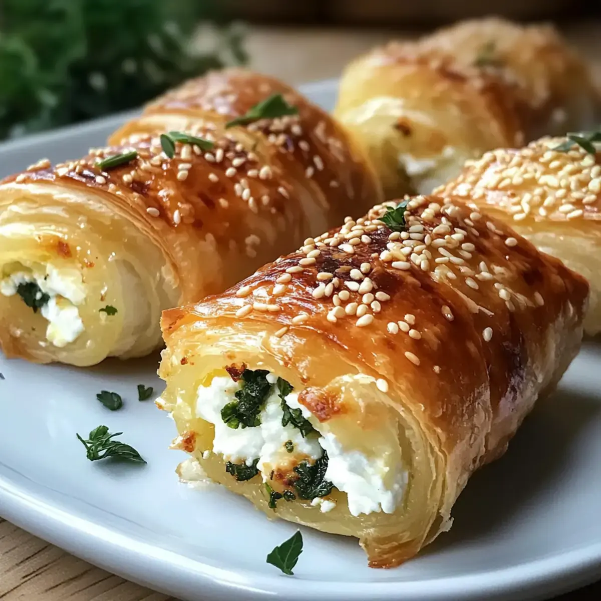 Feta Blätterteig Röllchen