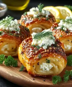 Knusprige Feta Röllchen aus dem Ofen