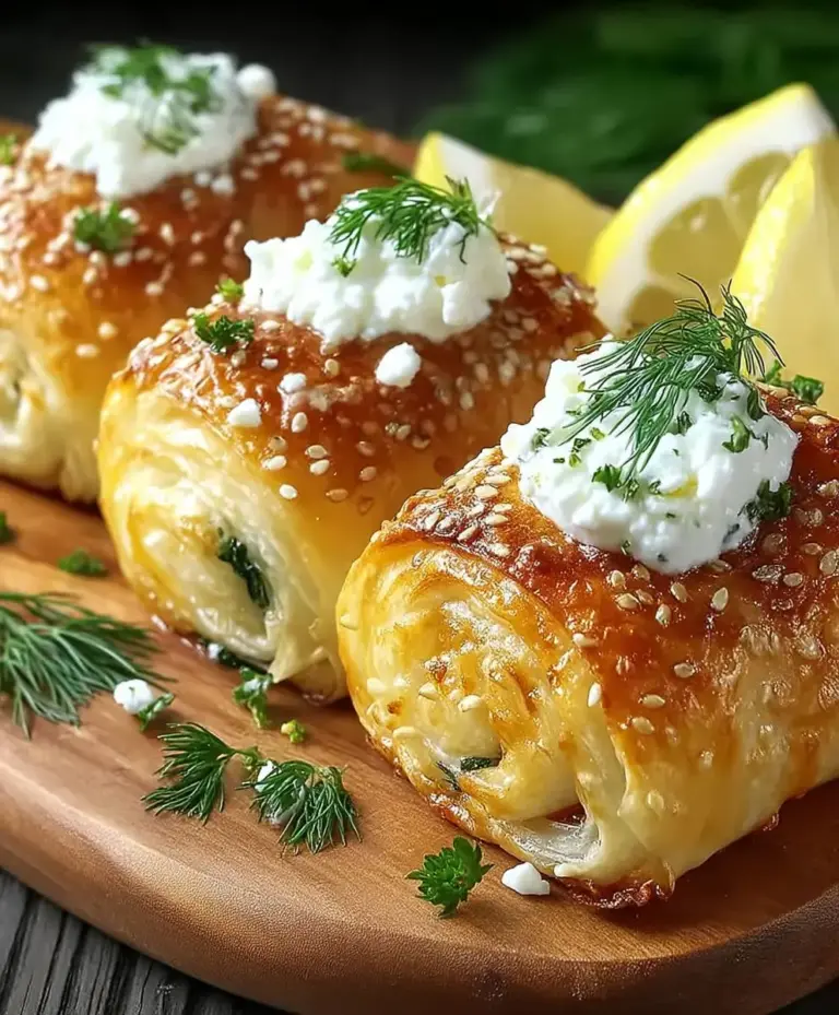 Feta Blätterteig Röllchen Rezept