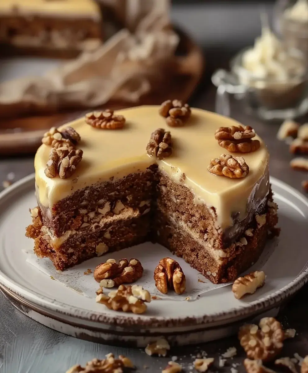 Friss Dich Dumm Kuchen mit Walnüssen