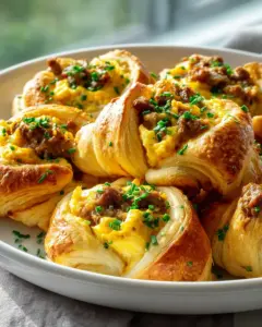 Sausage Egg Breakfast Crescent Roll Ups