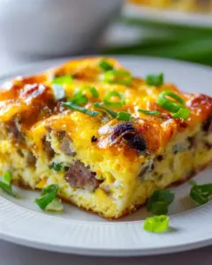 Klassischer Frühstückswurst-Eier-Auflauf