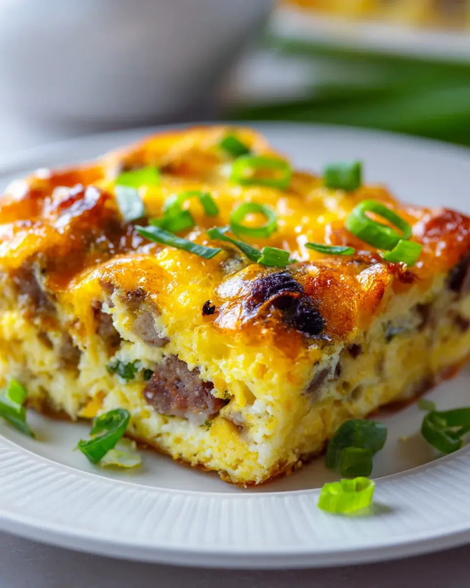 Frühstücksauflauf mit Wurst und Ei