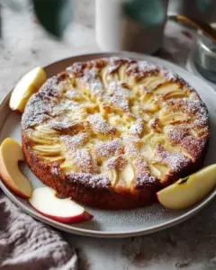Französischer Apfelkuchen Gateaux Invisible Aux Pommes