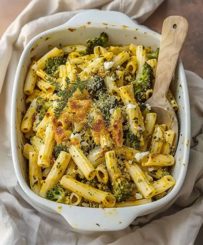 Gebackener Feta Brokkoli Pasta Rezept