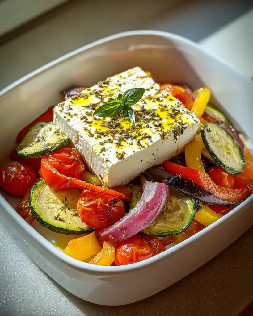 Gebackener Feta mit Gemüse