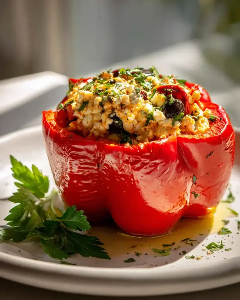Gefüllte Paprika mediterran
