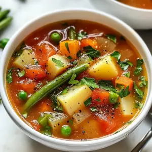Herzhafte und gesunde Gemüsesuppe
