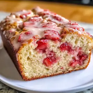 Glasiertes Erdbeerbrot