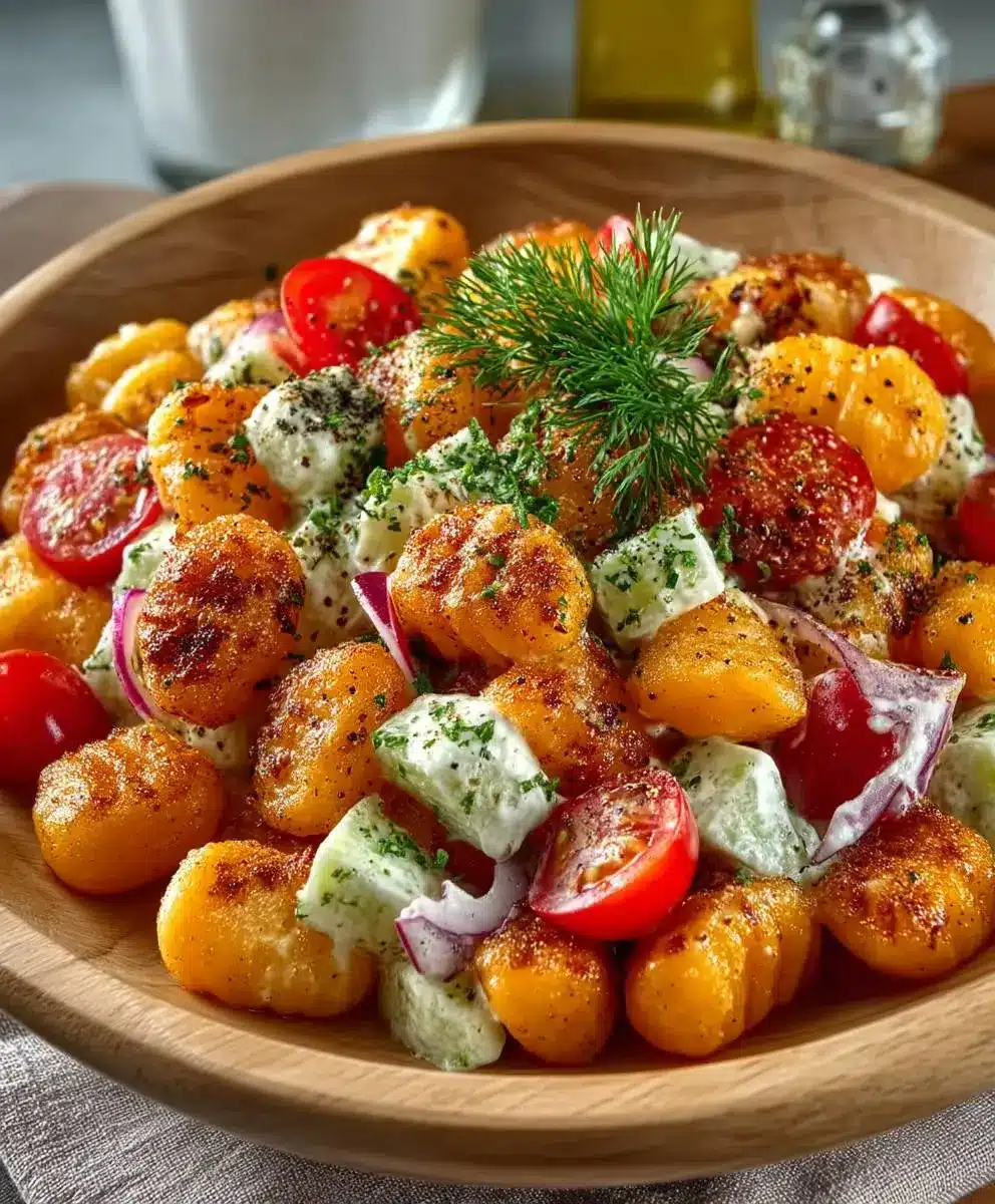 Gnocchi Salat knusprig rezept 2 Gnocchi Salat knusprig rezept