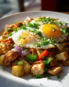 Gordon Ramsays Hähnchen-Frühstücks-Hash mit Eiern