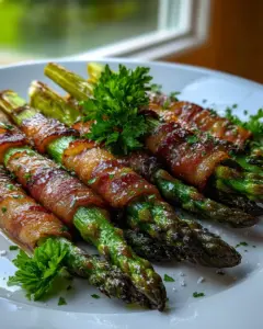 Grüner Spargel im Speckmantel vom Grill