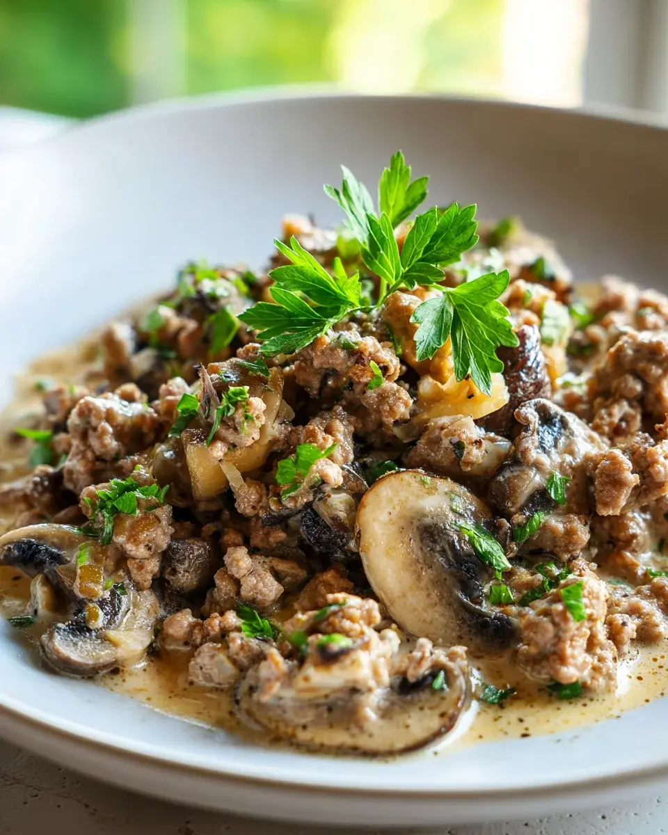 HackfleischPilzPfanneRezept