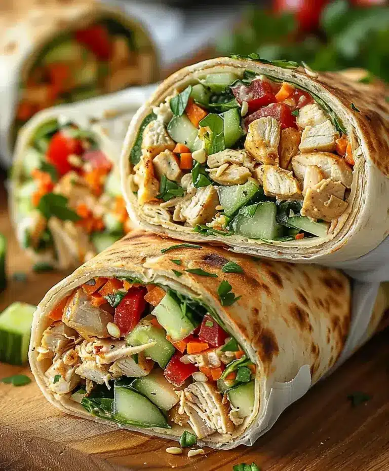 Hähnchen Hummus Wraps Rezept