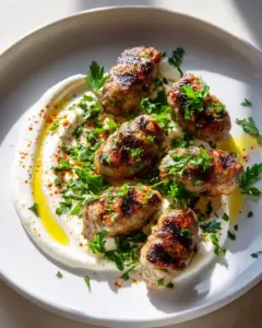 Chicken Kofta mit Knoblauch-Joghurt-Sauce