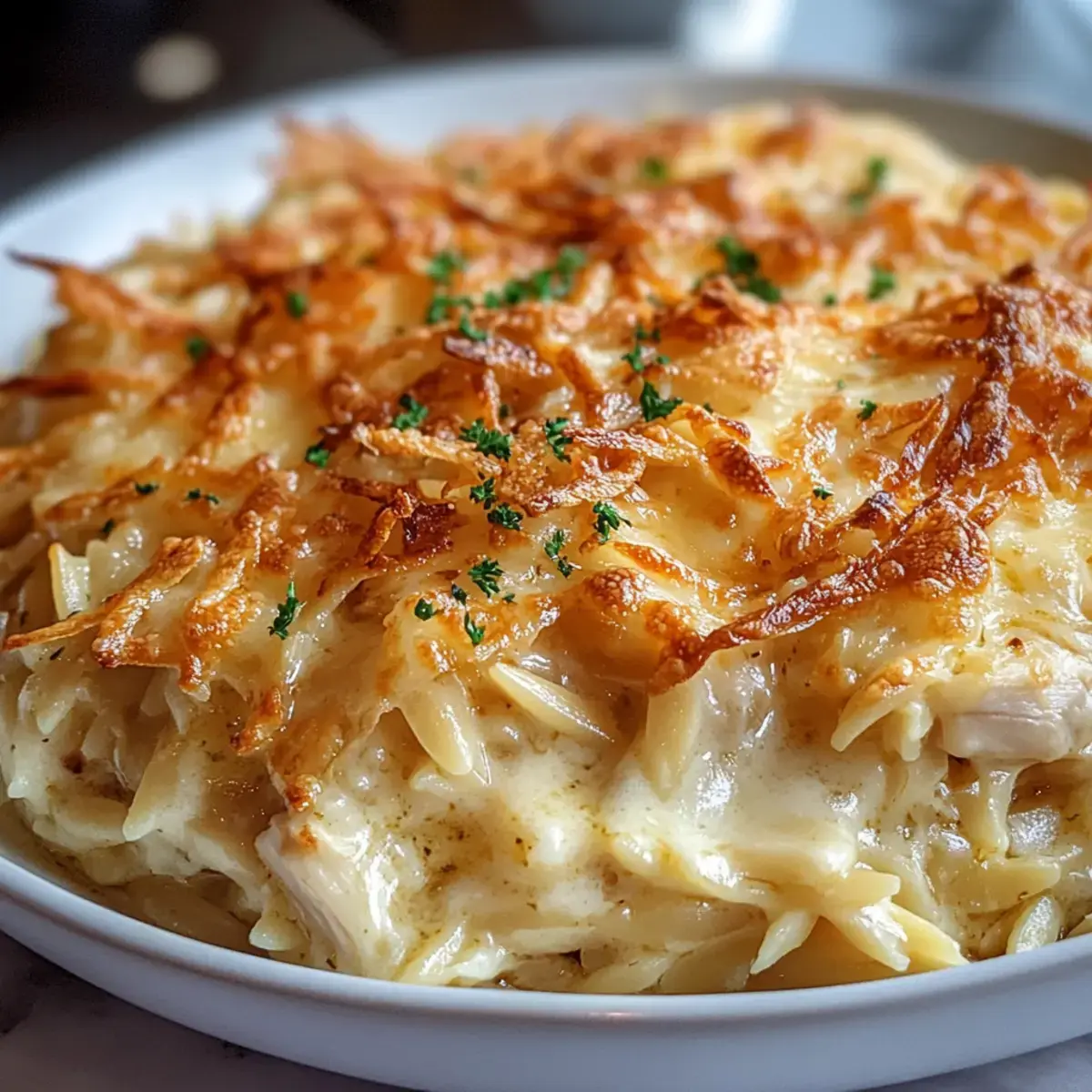 Hähnchen Orzo Auflauf Rezept