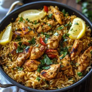 Aromatischer Hähnchen Shawarma Reis