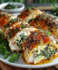 Kräuter-Ricotta Hähnchenröllchen