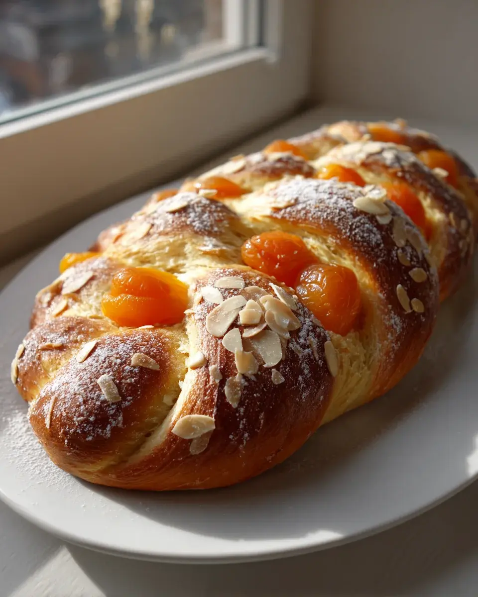 Hefekränze Aprikose Mandel Rezept 2 Hefekränze Aprikose Mandel Rezept